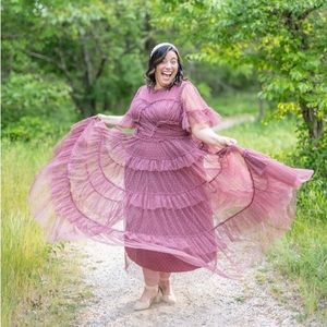 Ivy City Co. Whimsical Dress in Mulberry